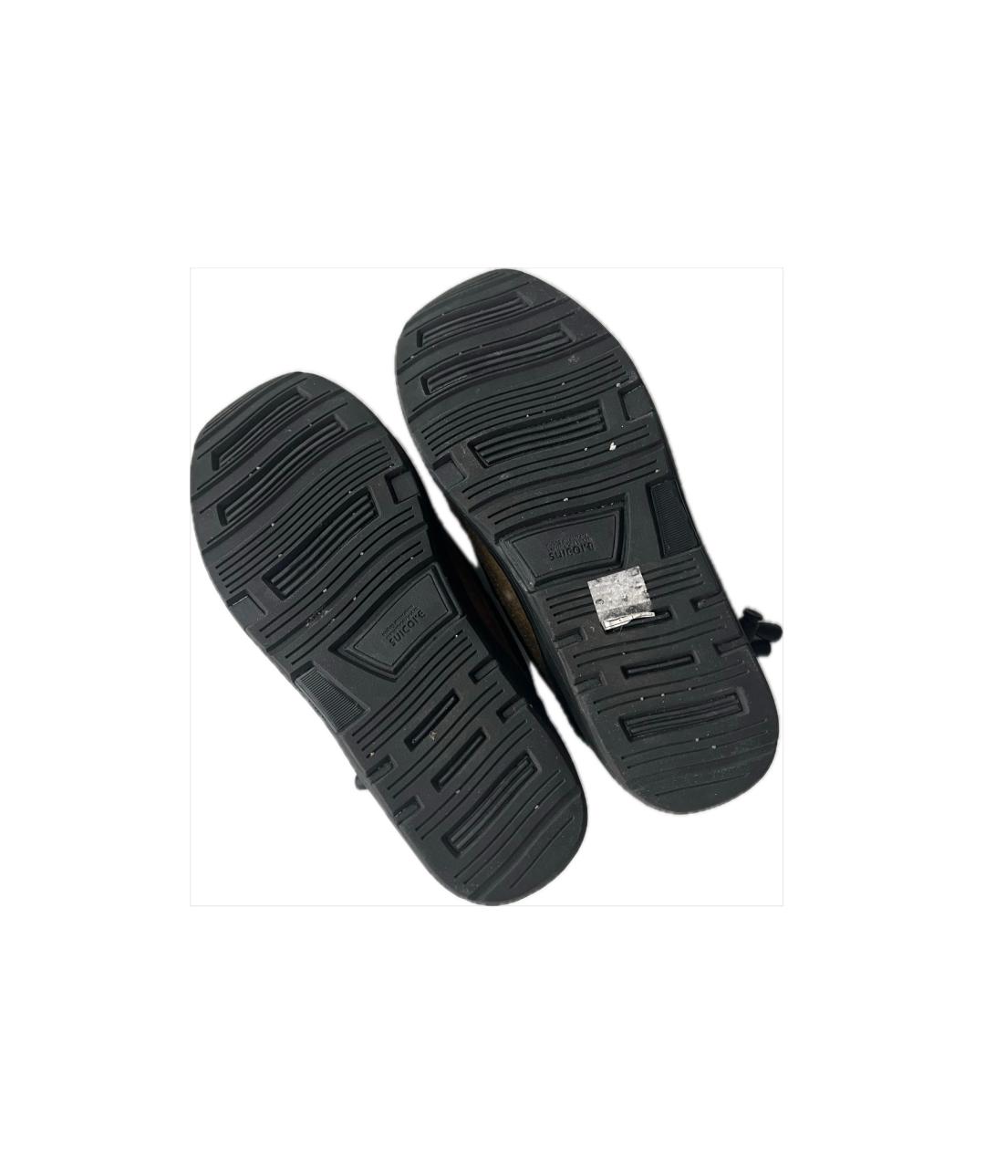 MONCLER Черные синтетические низкие ботинки, фото 6