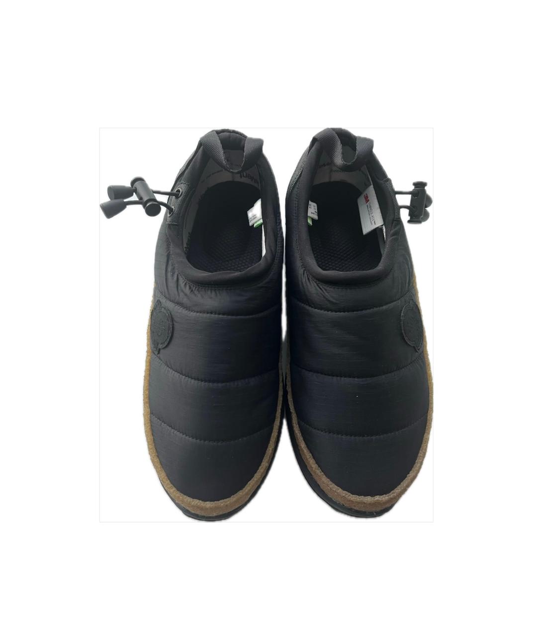 MONCLER Черные синтетические низкие ботинки, фото 2