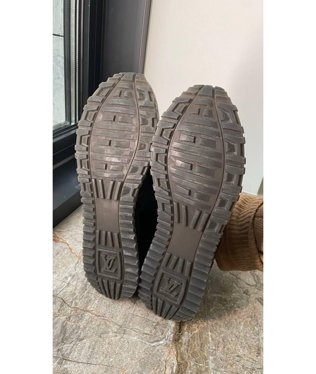 LOUIS VUITTON Черные текстильные кроссовки, фото 5