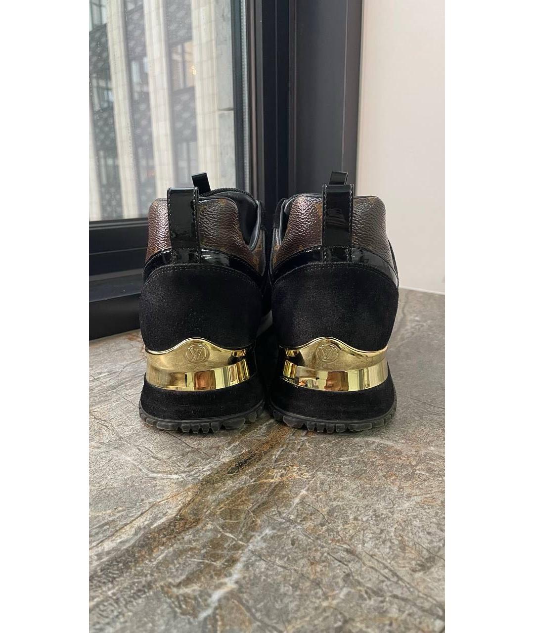 LOUIS VUITTON Черные текстильные кроссовки, фото 4