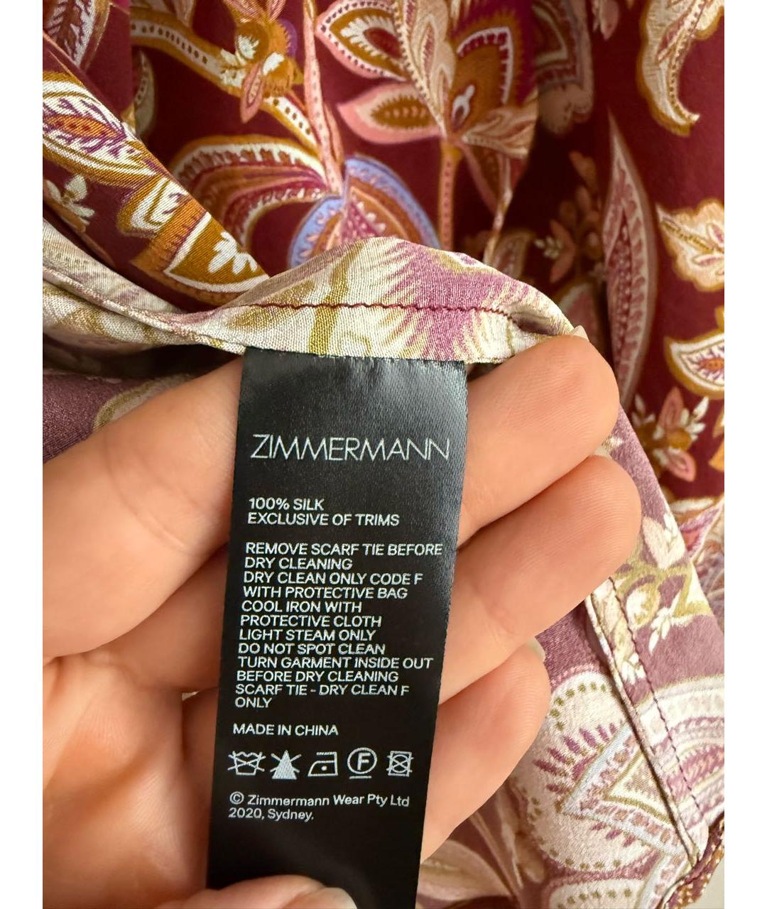 ZIMMERMANN Мульти шелковая блузы, фото 6