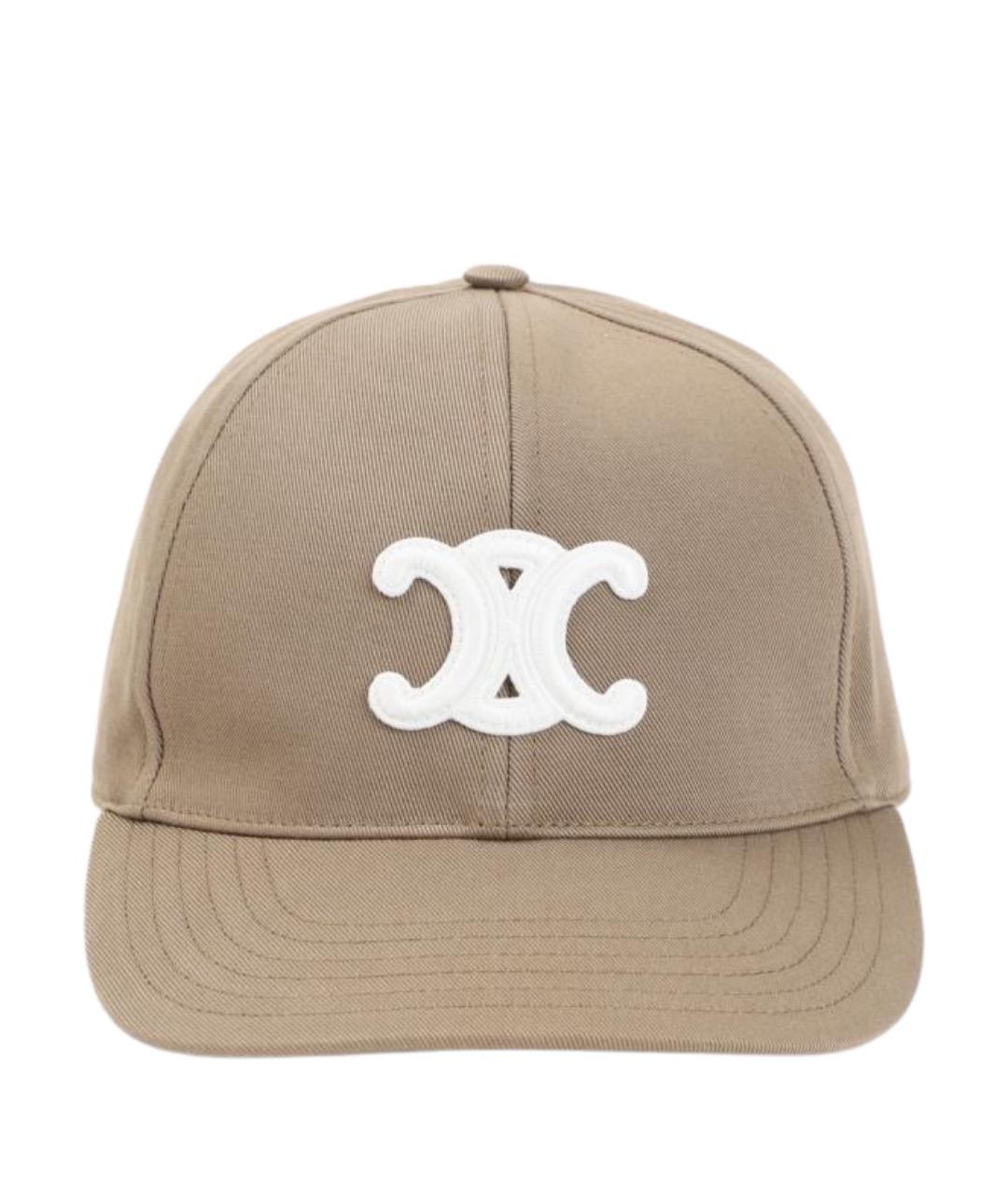 CELINE Бежевая хлопковая кепка, фото 1