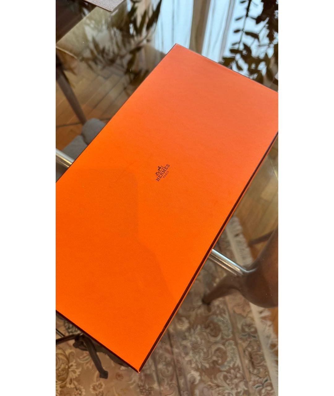 HERMES Темно-синий кашемировый шарф, фото 6