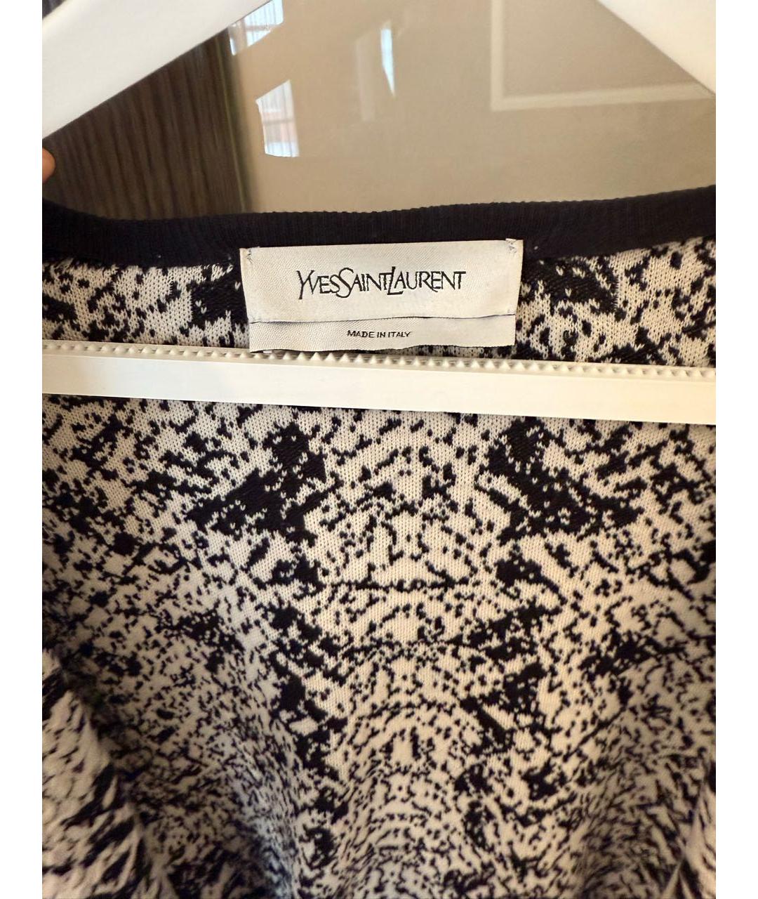 SAINT LAURENT Черный шерстяной кардиган, фото 6