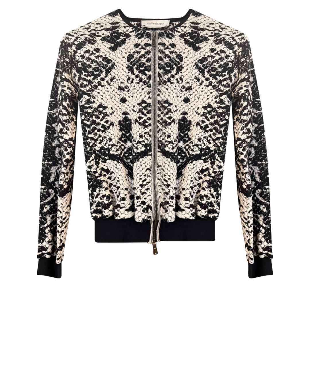 SAINT LAURENT Черный шерстяной кардиган, фото 1