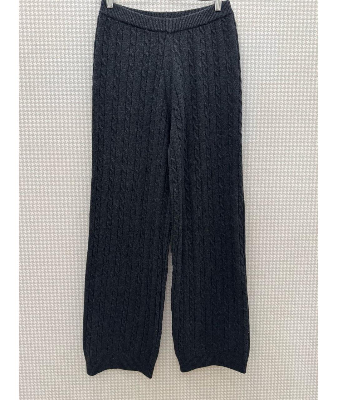 SEMICOUTURE Черные шерстяные прямые брюки, фото 6