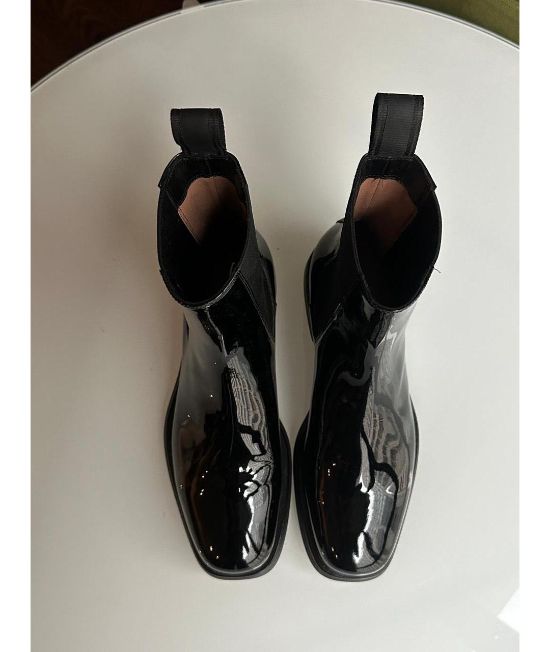 SANTONI Черные полусапоги из лакированной кожи, фото 3