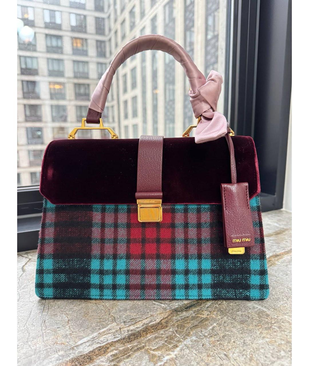 MIU MIU Мульти твидовая сумка через плечо, фото 8