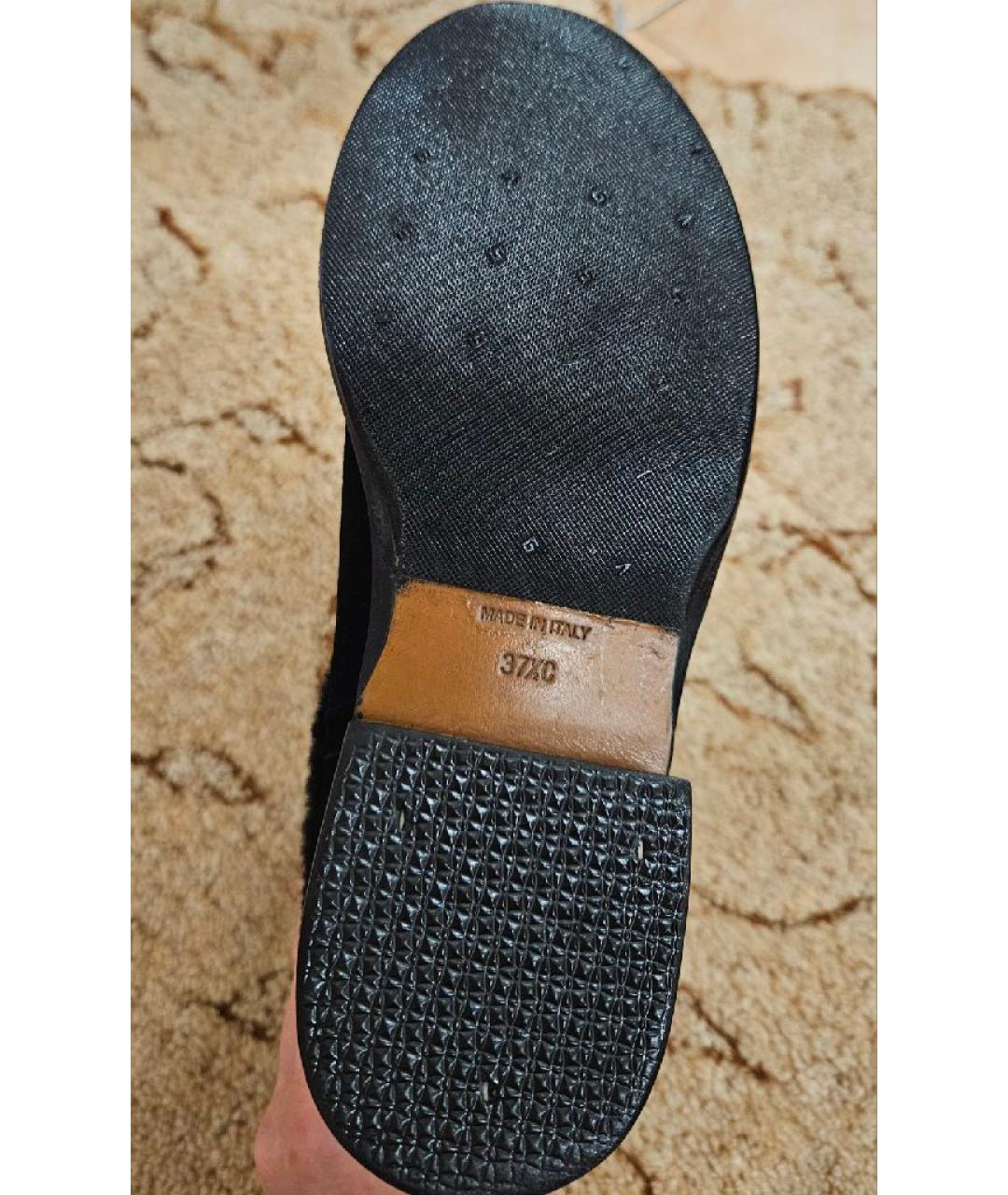 CHANEL Черные замшевые сапоги, фото 8