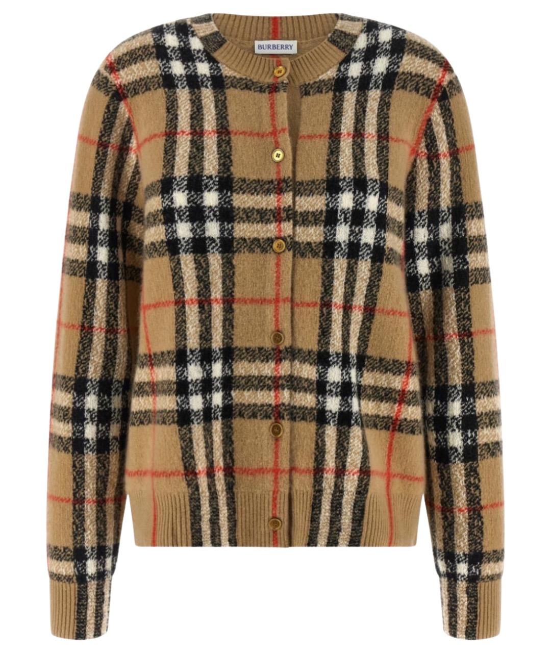 BURBERRY Бежевый кашемировый кардиган, фото 1