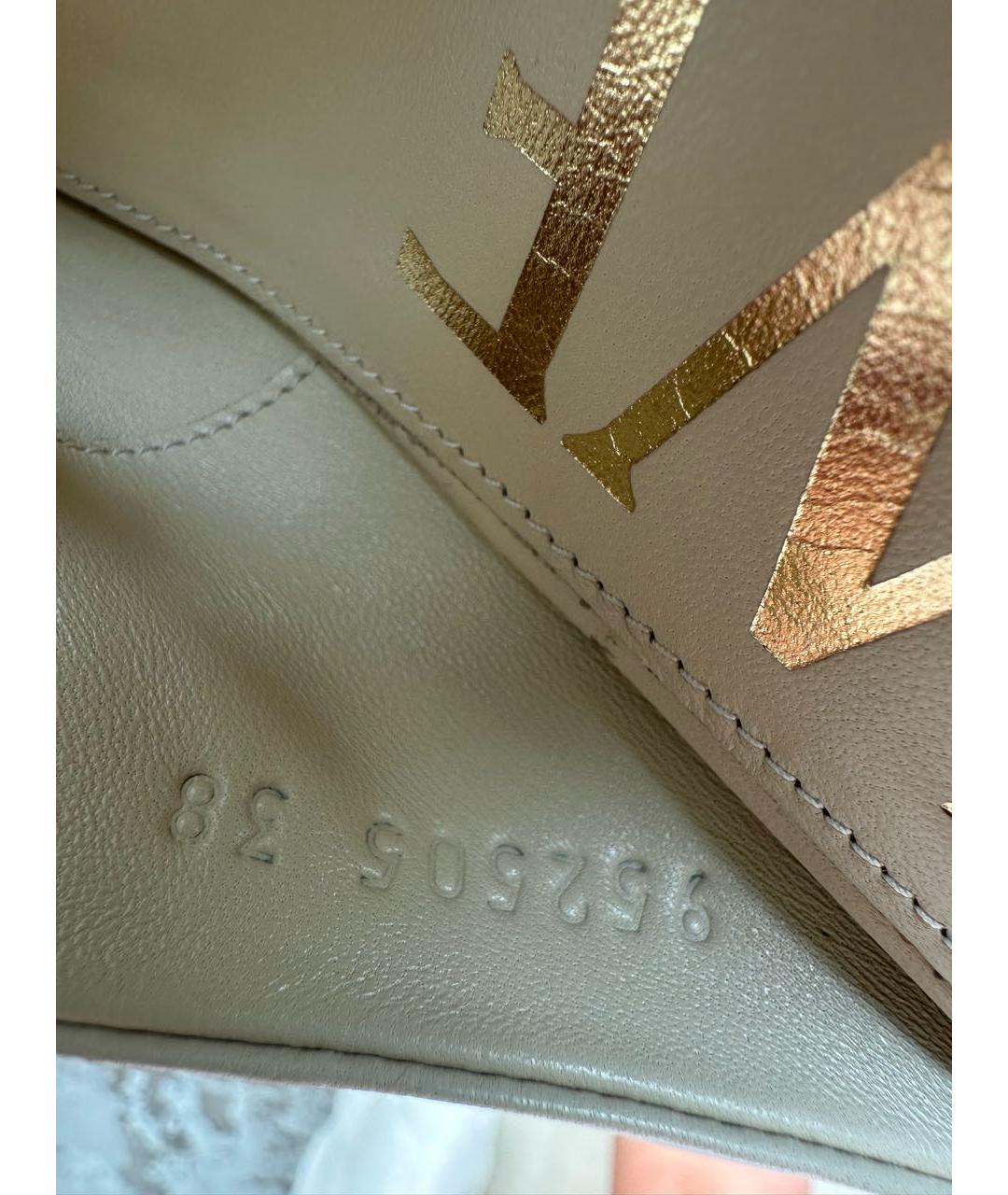 LOEWE Бежевые кожаные мюли, фото 5