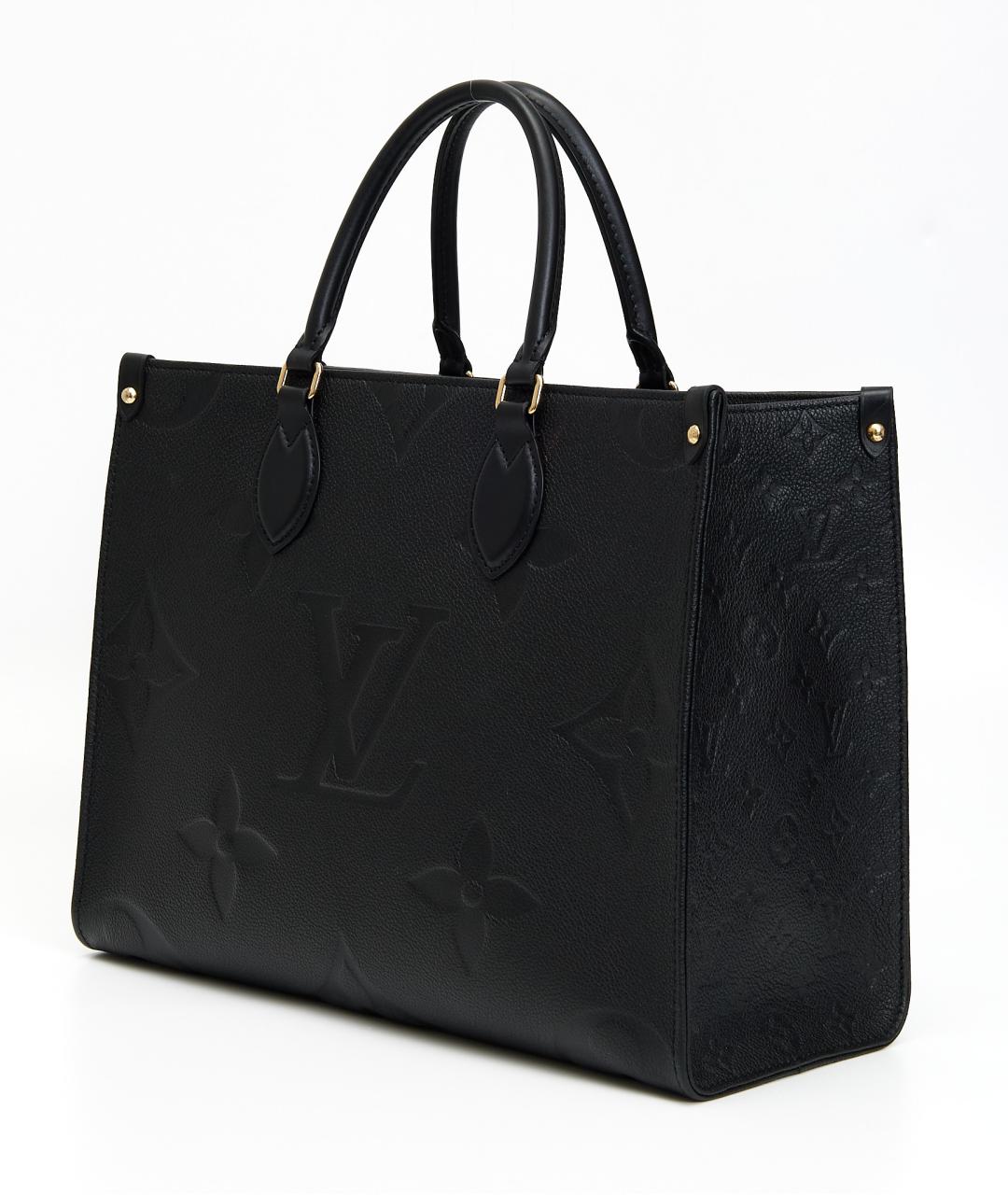 LOUIS VUITTON Черная кожаная сумка с короткими ручками, фото 2