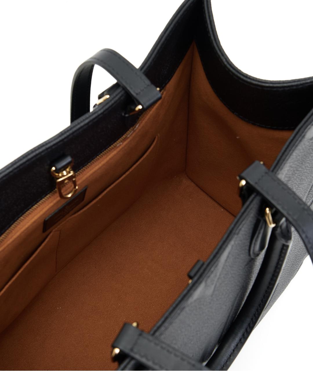 LOUIS VUITTON Черная кожаная сумка с короткими ручками, фото 5