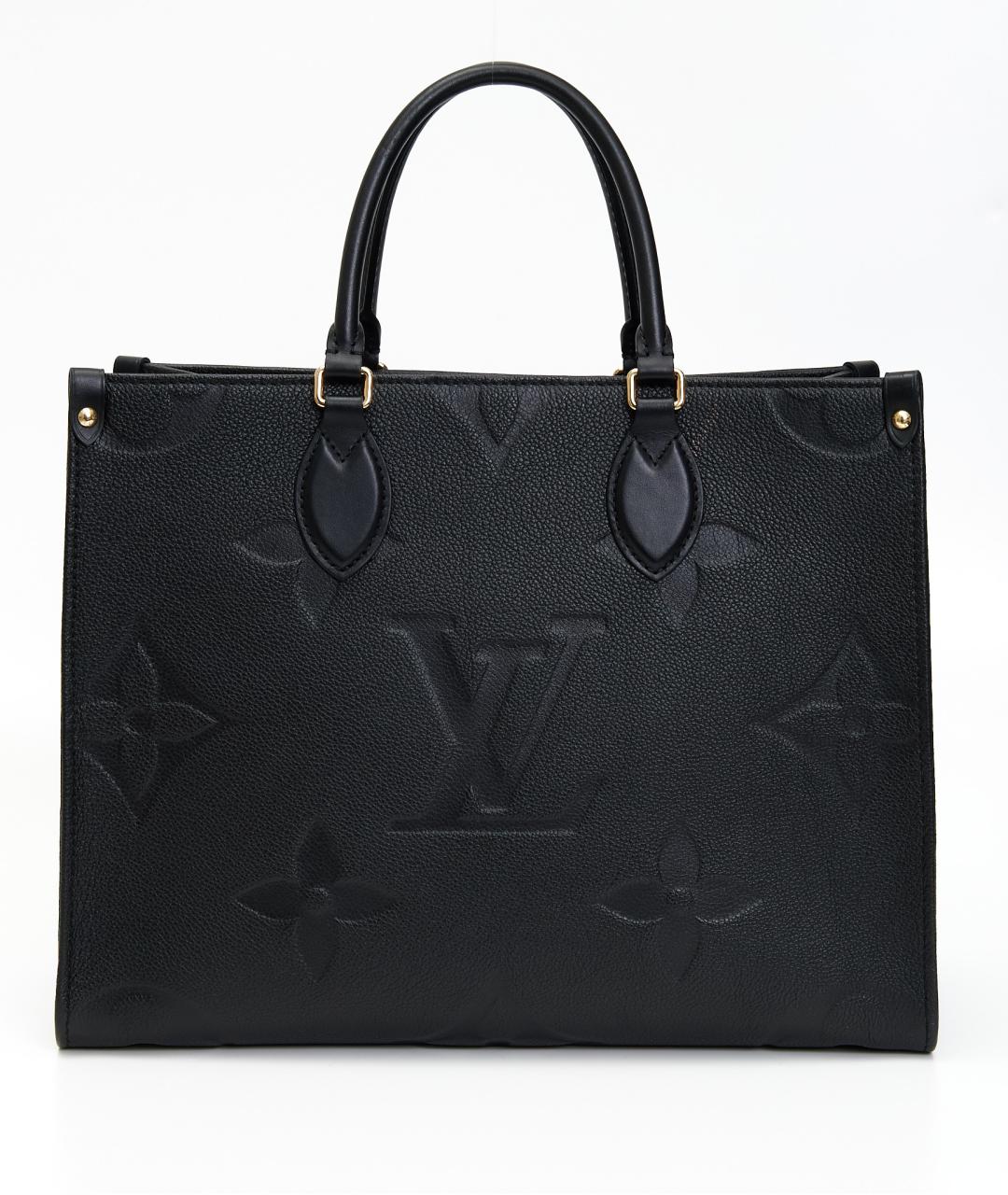 LOUIS VUITTON Черная кожаная сумка с короткими ручками, фото 8