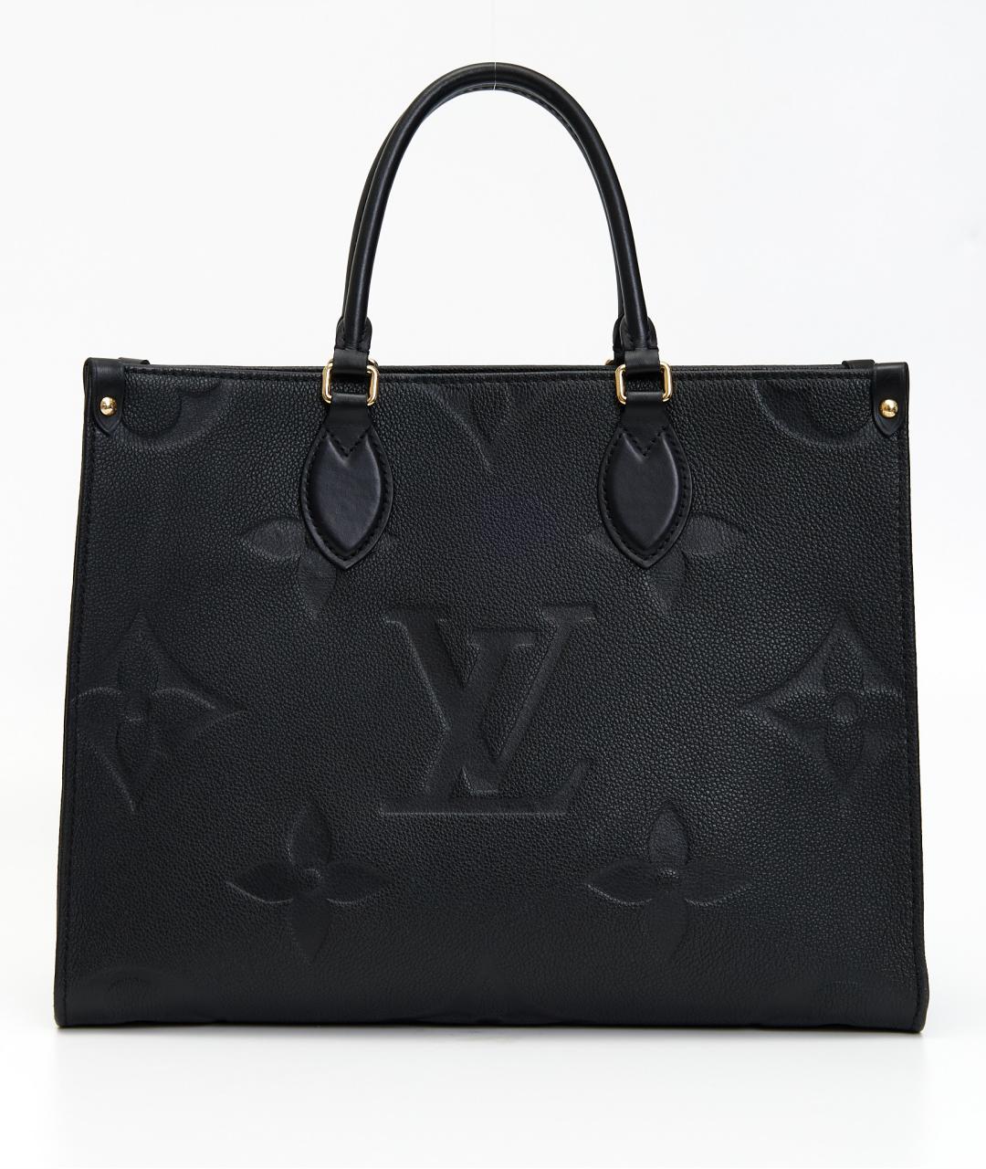 LOUIS VUITTON Черная кожаная сумка с короткими ручками, фото 3