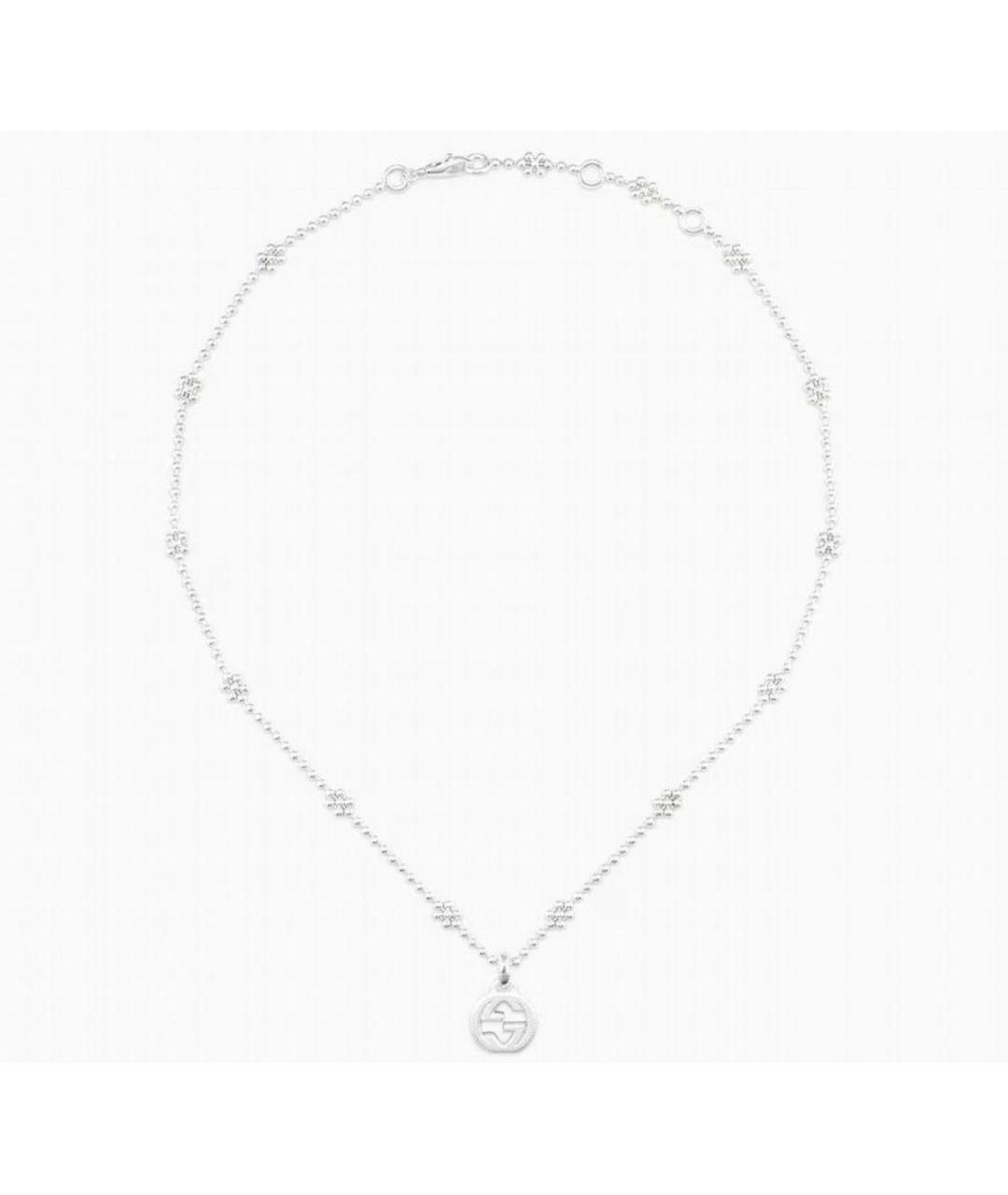 GUCCI Серебряное серебряное колье, фото 5