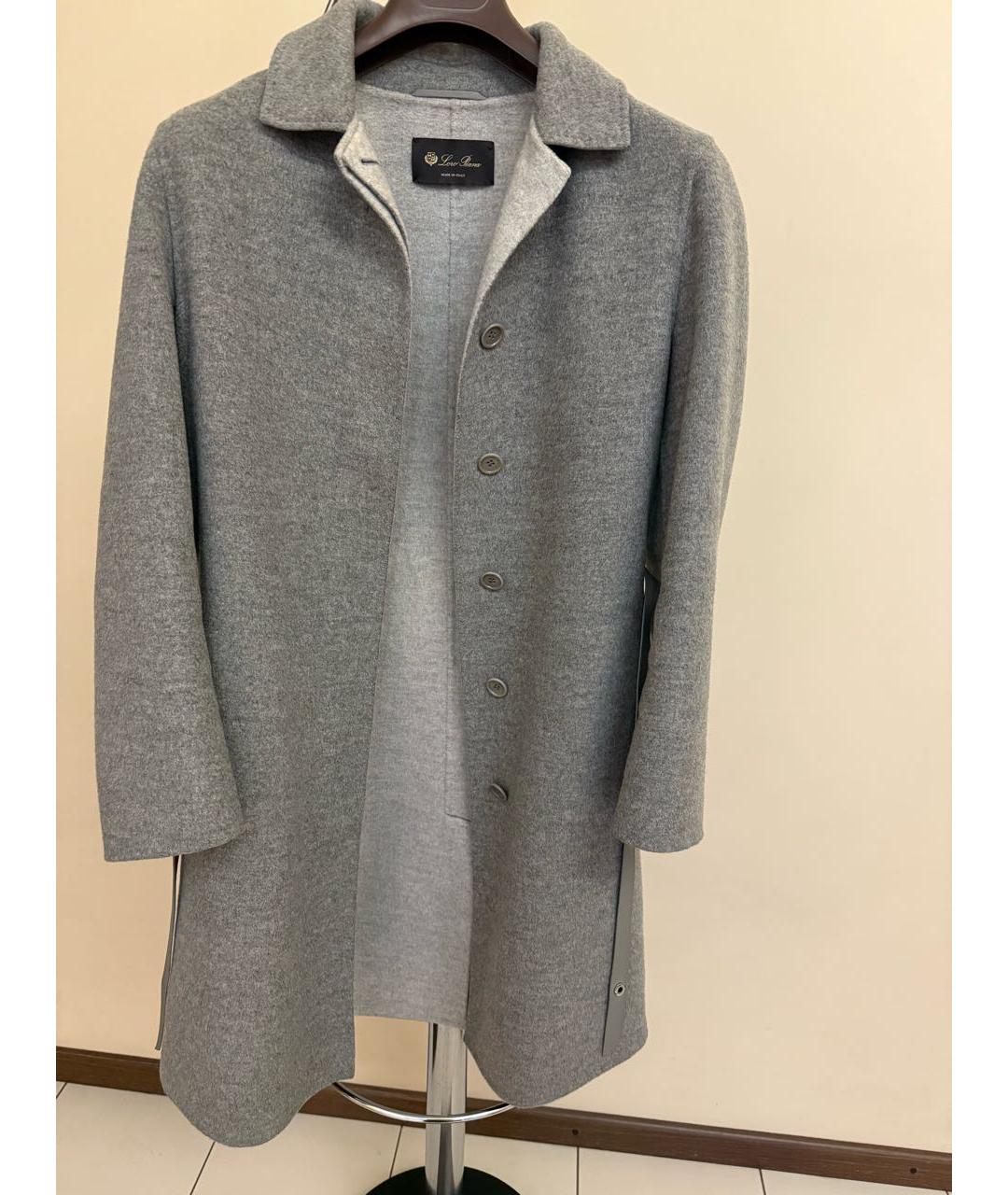LORO PIANA Серое кашемировое пальто, фото 5