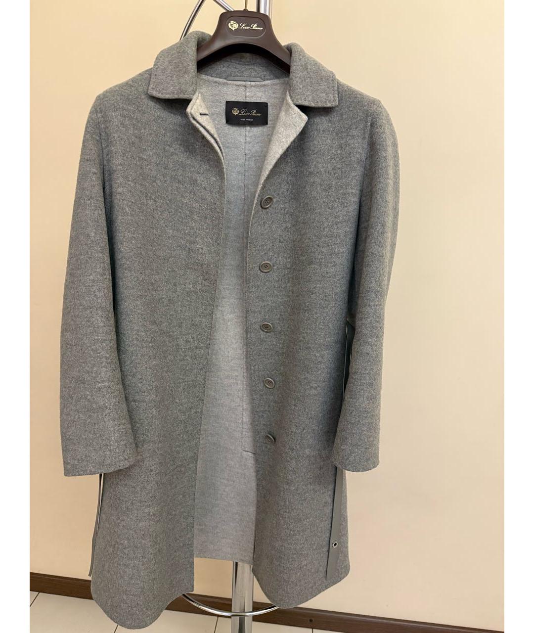 LORO PIANA Серое кашемировое пальто, фото 2