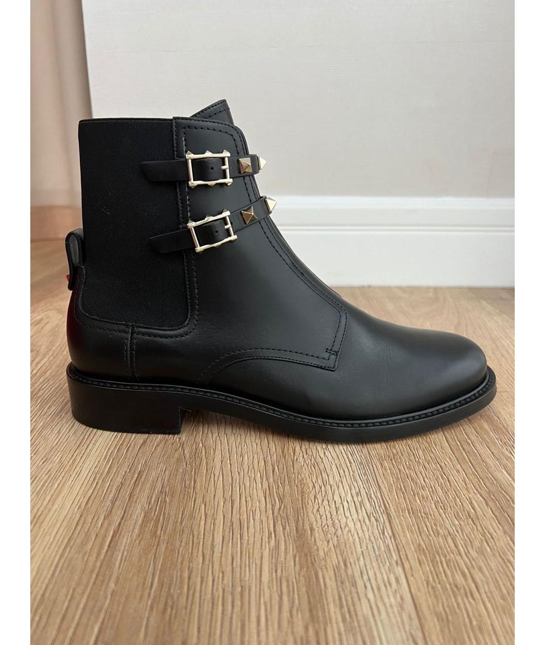 VALENTINO Черные кожаные ботинки, фото 7