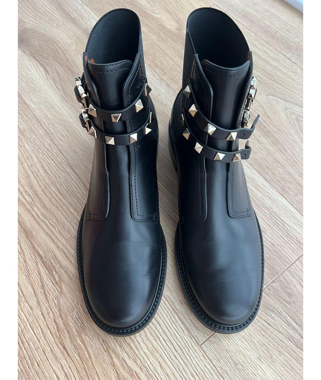 VALENTINO Черные кожаные ботинки, фото 3