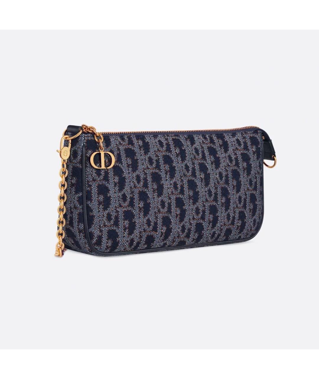 CHRISTIAN DIOR Синяя сумка с короткими ручками, фото 2