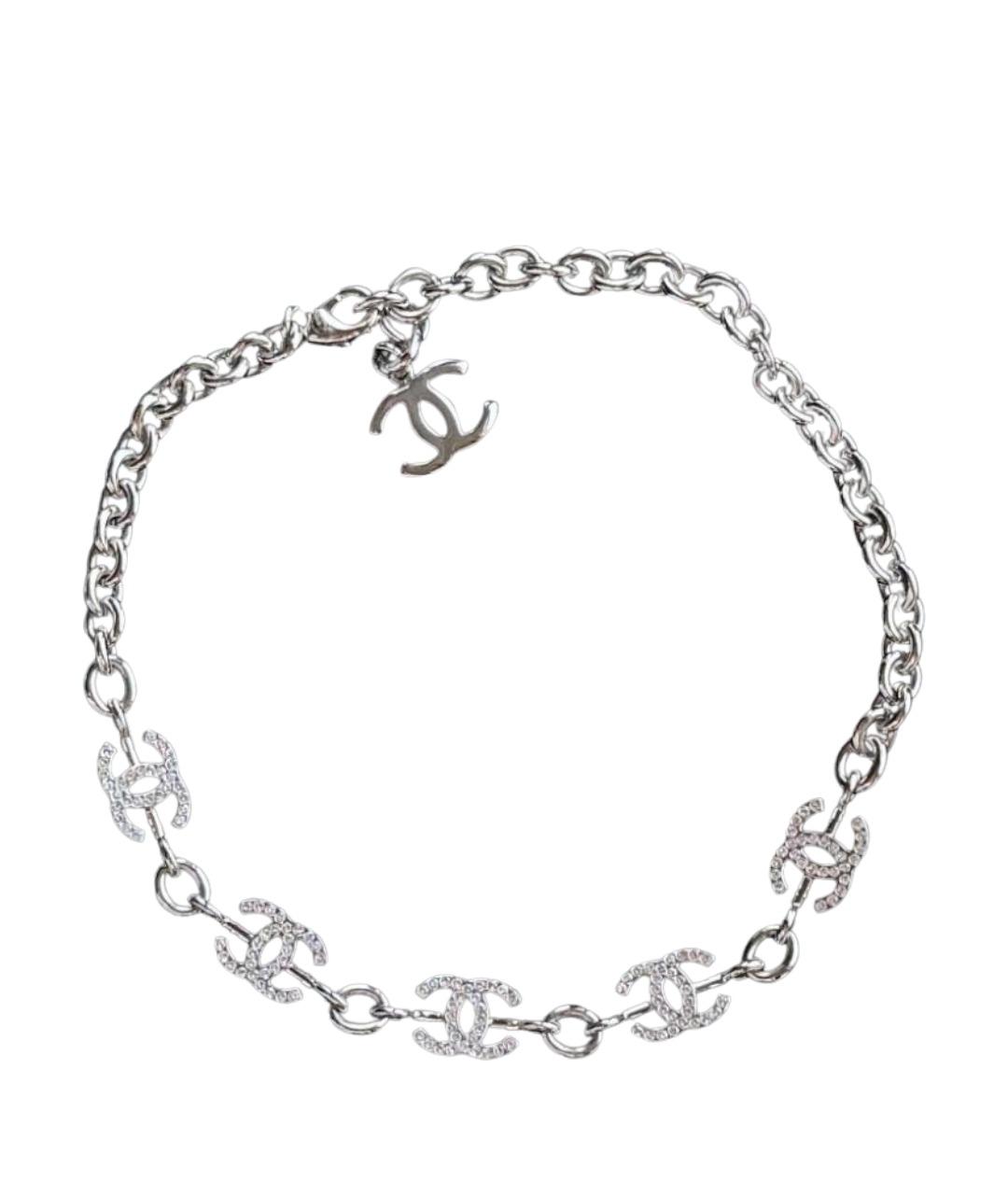 CHANEL Серебрянный металлический чокер, фото 1