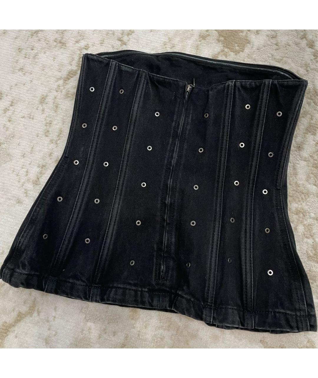 12 STOREEZ Черный деним костюм с брюками, фото 5