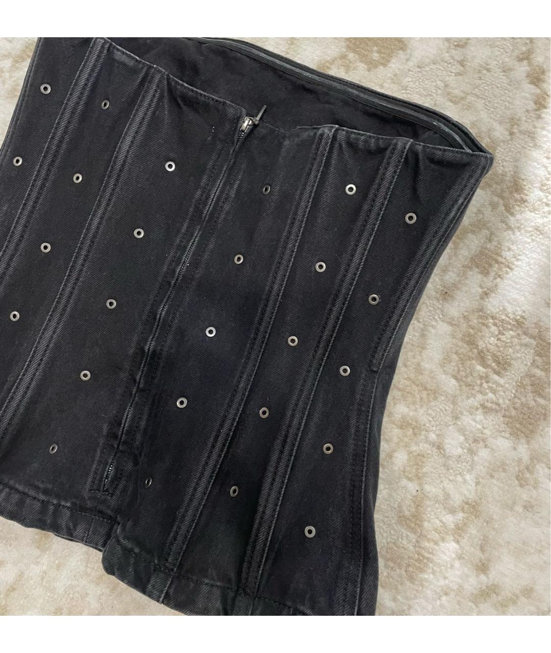 12 STOREEZ Черный деним костюм с брюками, фото 4