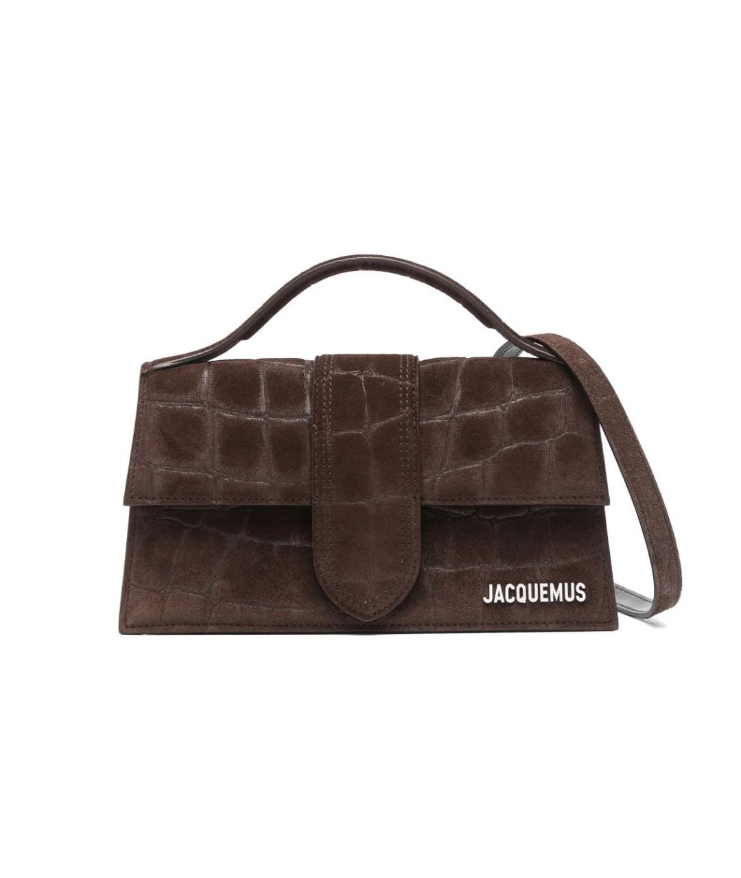 JACQUEMUS Коричневая кожаная сумка через плечо, фото 9