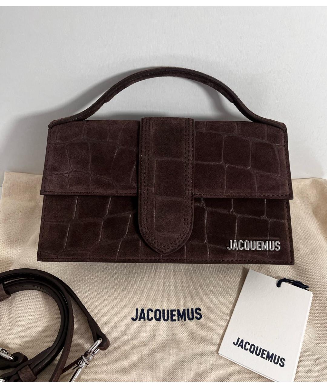 JACQUEMUS Коричневая кожаная сумка через плечо, фото 2