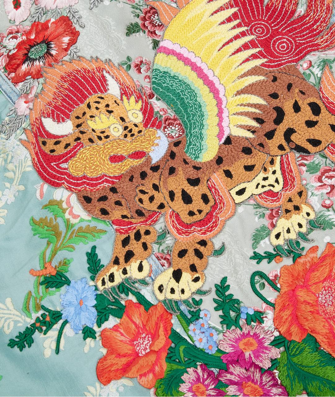 GUCCI Голубая хлопковая куртка, фото 7