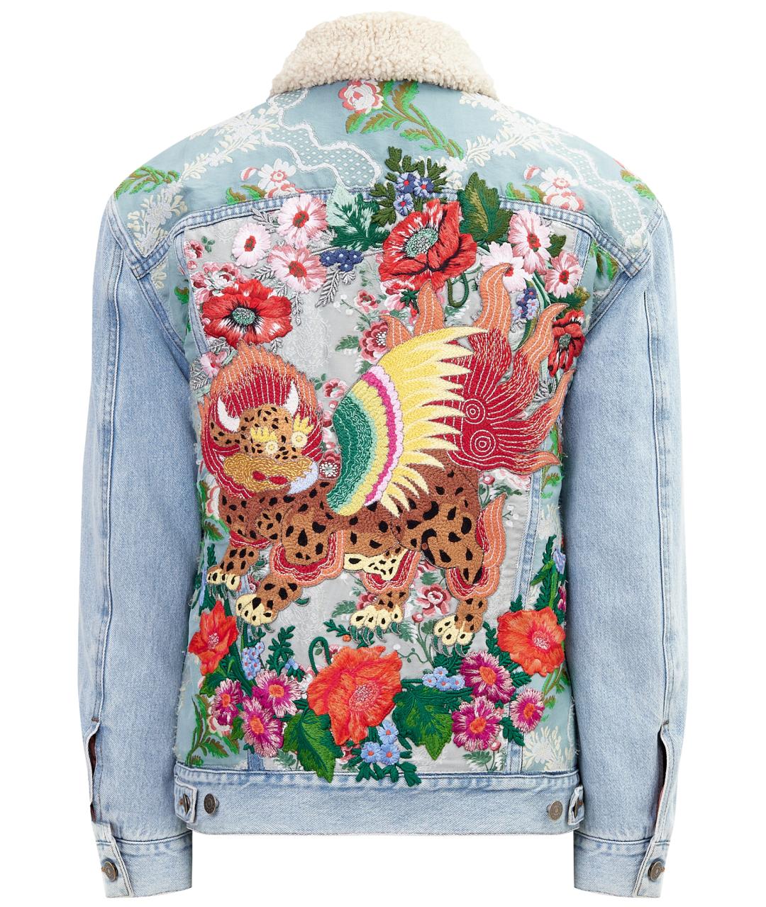 GUCCI Голубая хлопковая куртка, фото 14