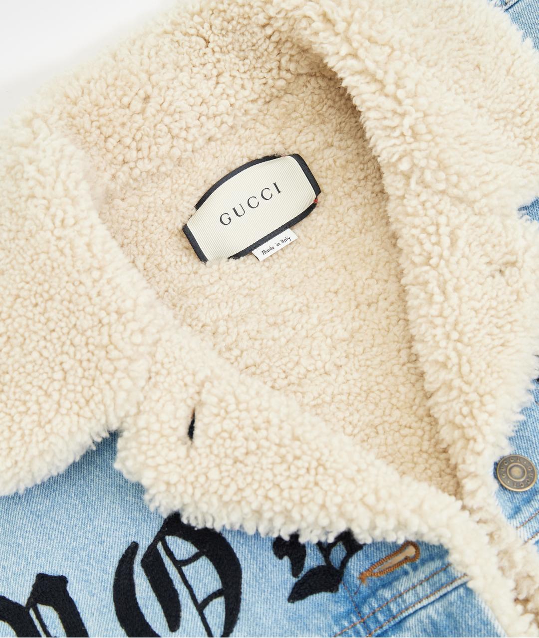 GUCCI Голубая хлопковая куртка, фото 3