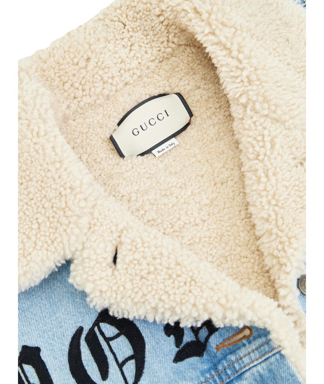 GUCCI Голубая хлопковая куртка, фото 13