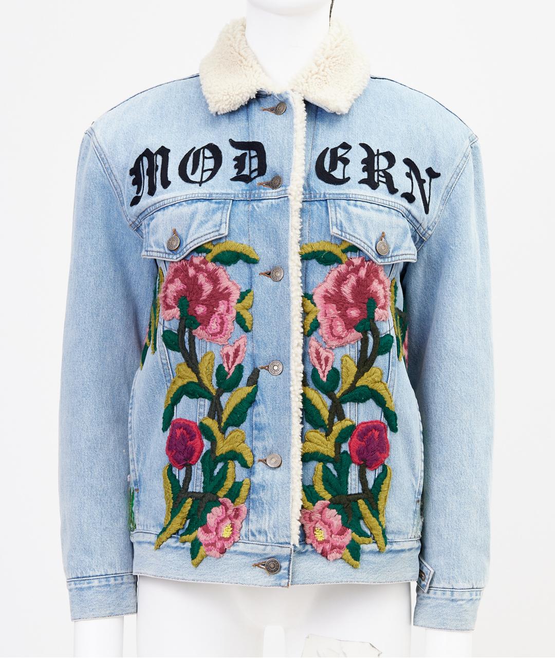 GUCCI Голубая хлопковая куртка, фото 8