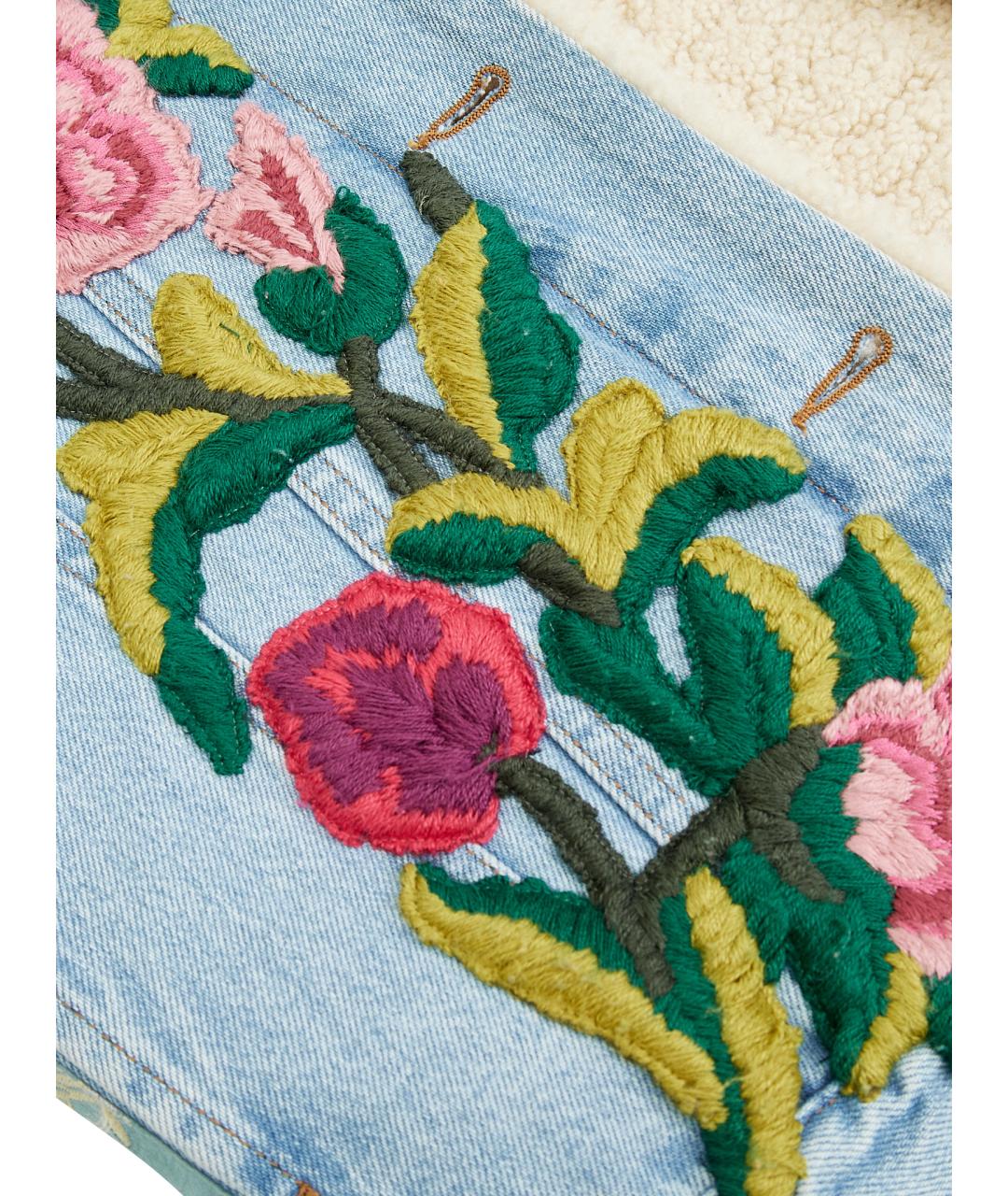 GUCCI Голубая хлопковая куртка, фото 12