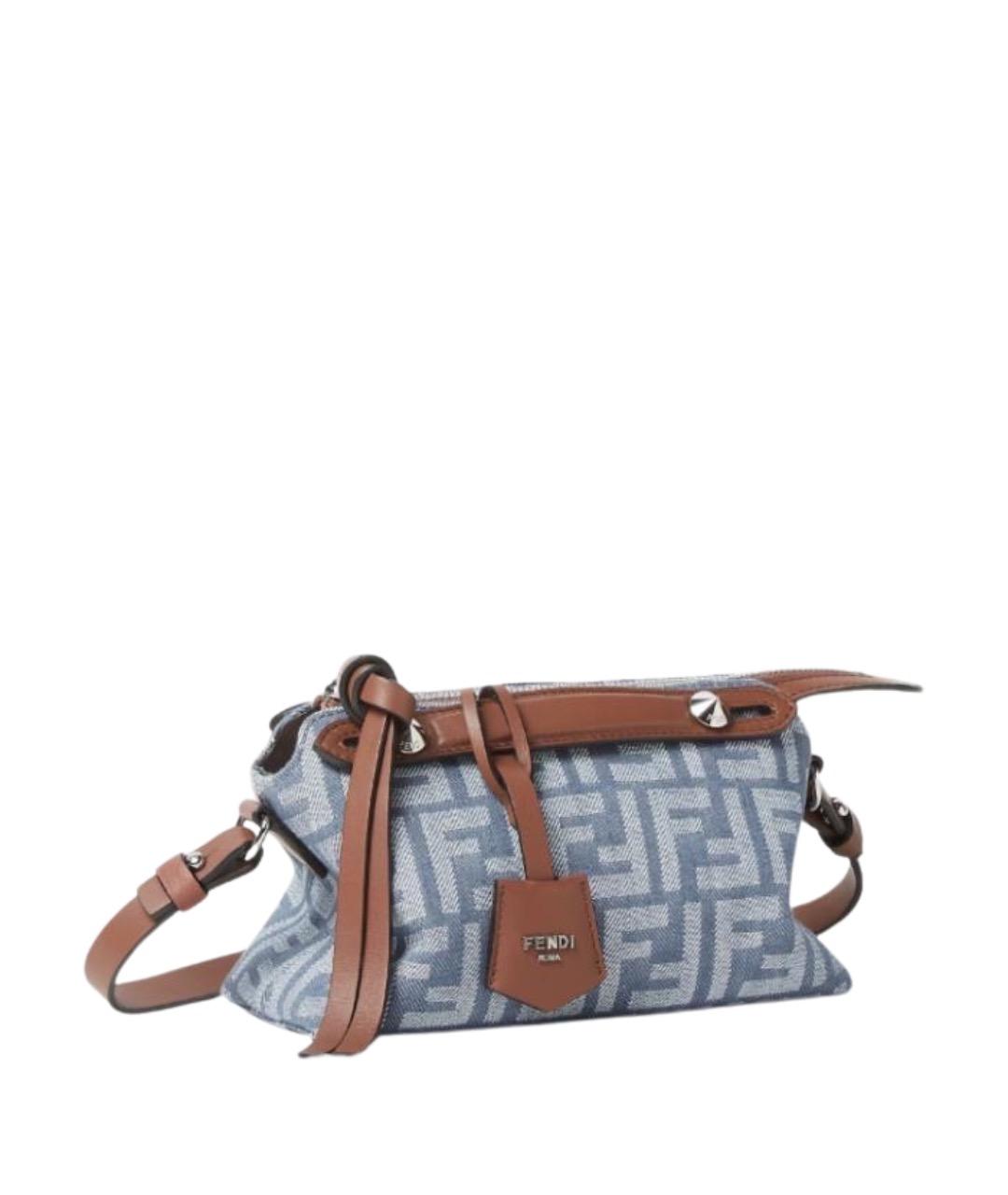 FENDI Синяя тканевая сумка через плечо, фото 2