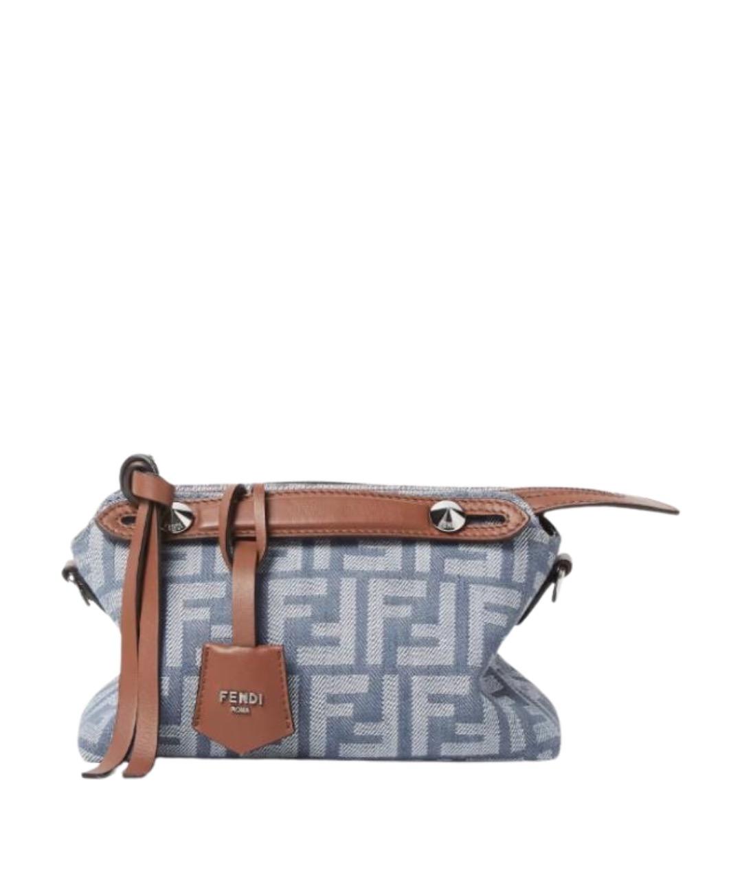 FENDI Синяя тканевая сумка через плечо, фото 1