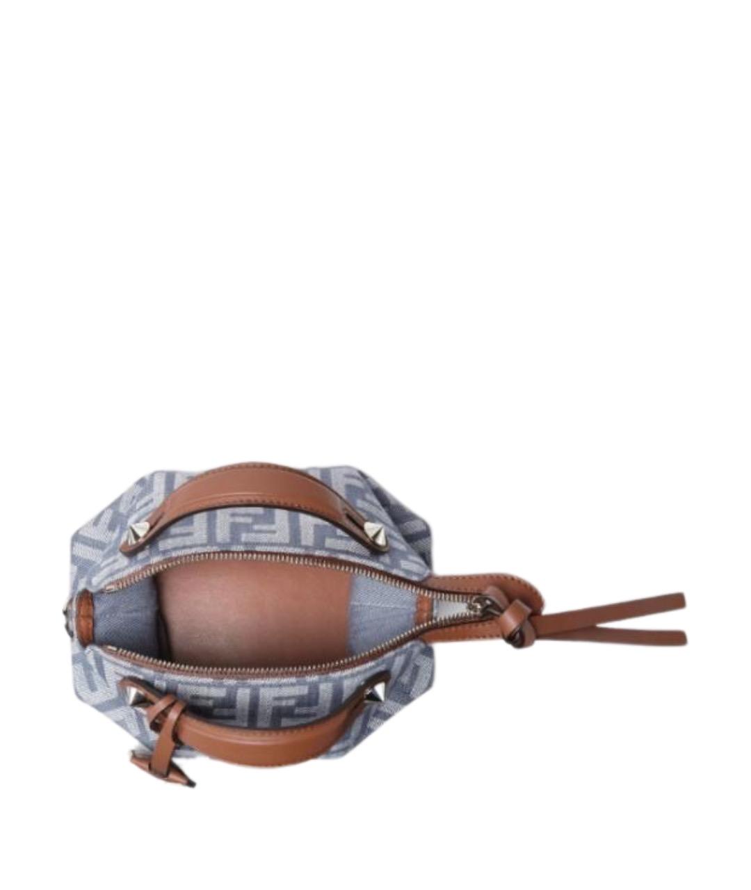 FENDI Синяя тканевая сумка через плечо, фото 3