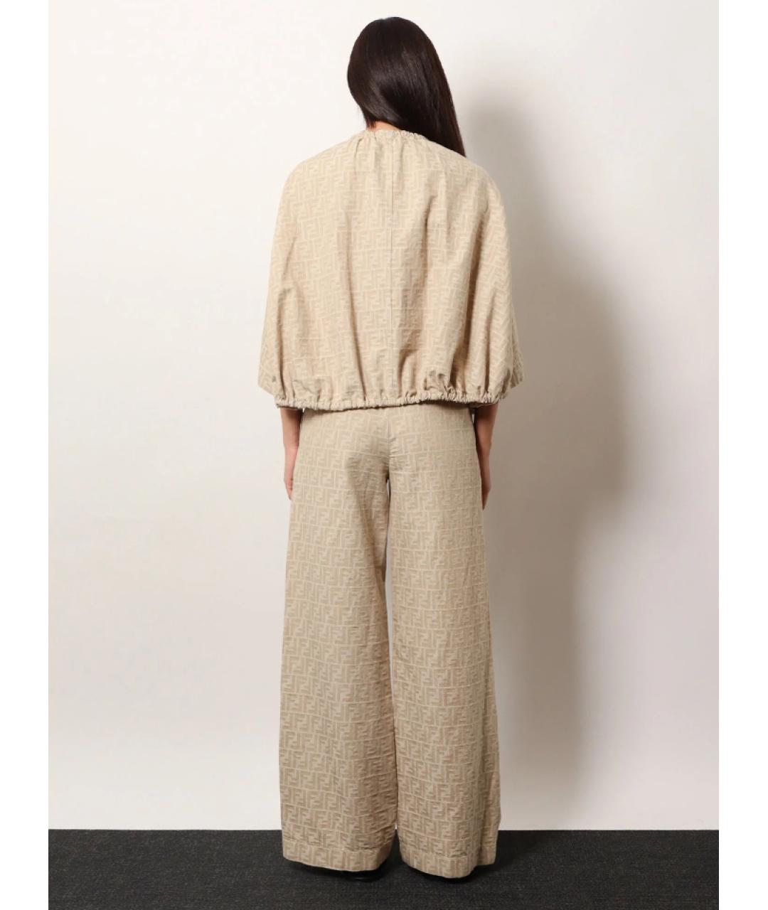 FENDI Бежевая хлопковая куртка, фото 2