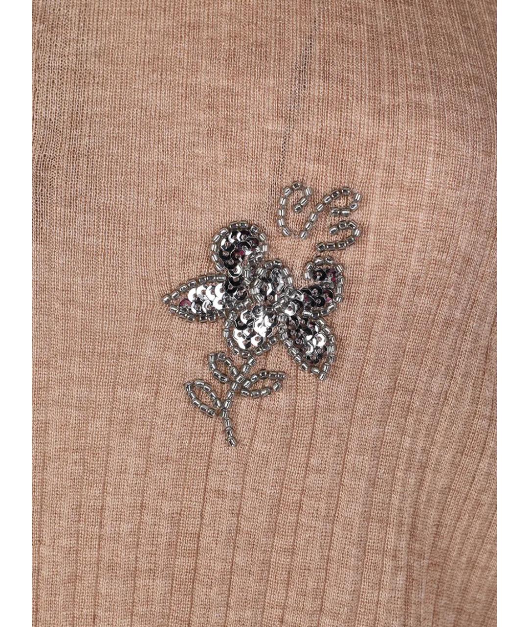 FENDI Коричневая хлопковая футболка, фото 3