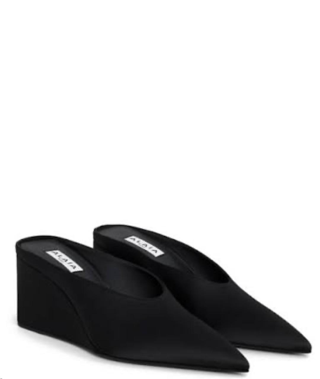 ALAIA Черные текстильные мюли, фото 2