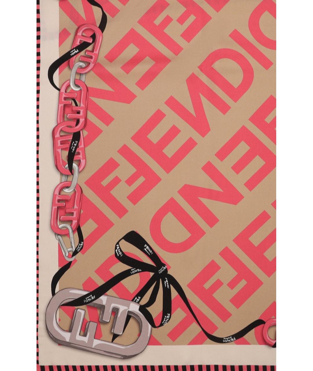FENDI Мульти шелковый платок, фото 2
