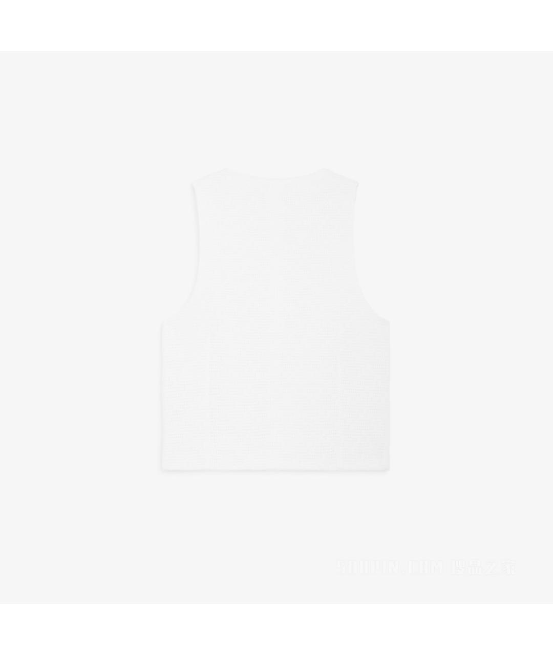 CELINE Белый хлопковый жилет, фото 2