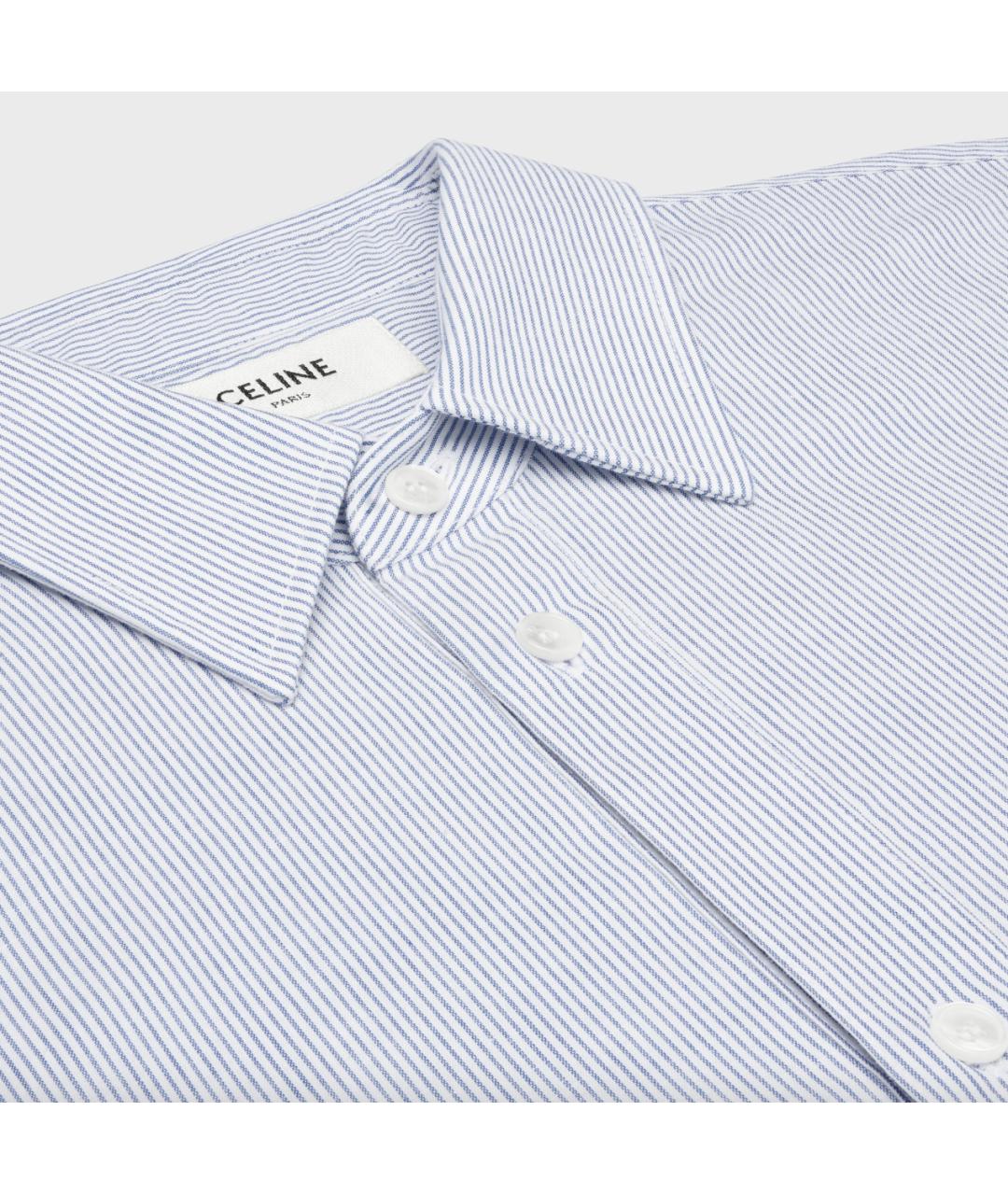 CELINE Синее хлопковое платье, фото 3