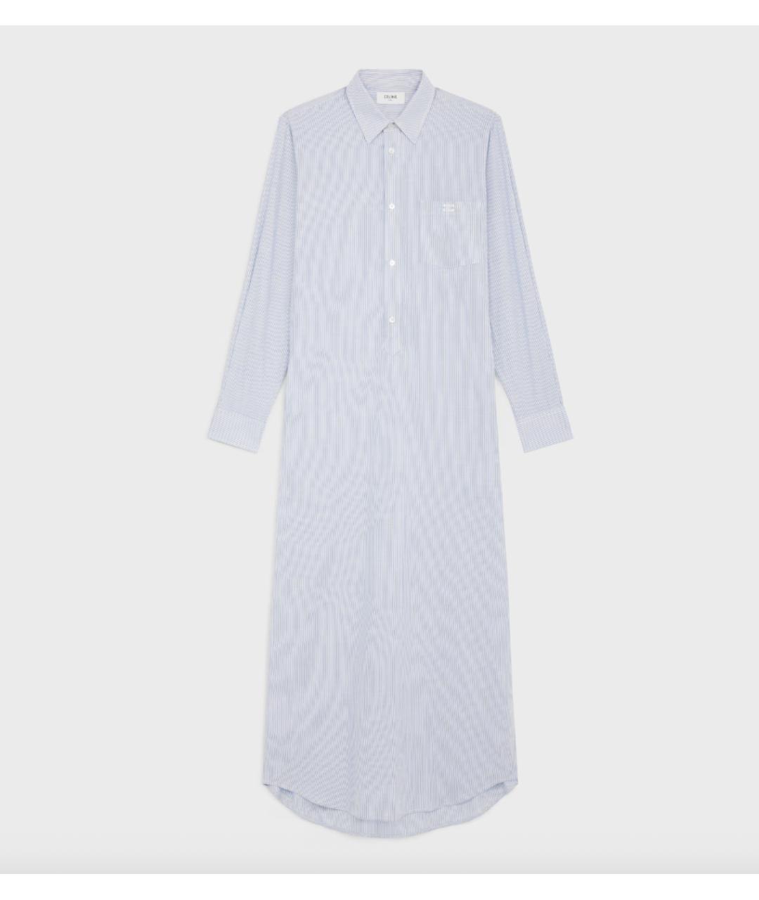 CELINE Синее хлопковое платье, фото 5