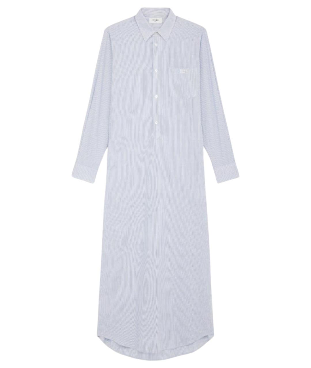 CELINE Синее хлопковое платье, фото 1