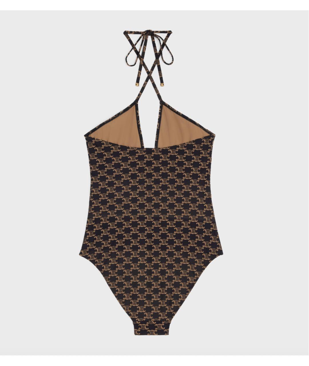 CELINE Коричневый полиамидовый купальник, фото 2