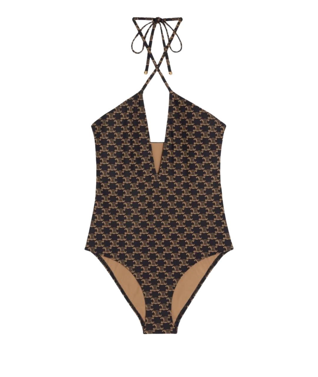 CELINE Коричневый полиамидовый купальник, фото 1