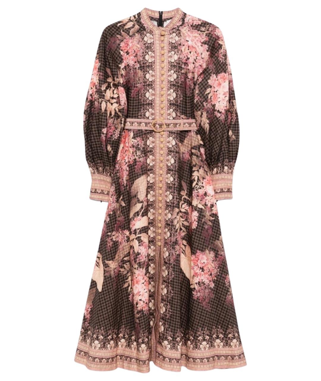 ZIMMERMANN Мульти льняное повседневное платье, фото 1